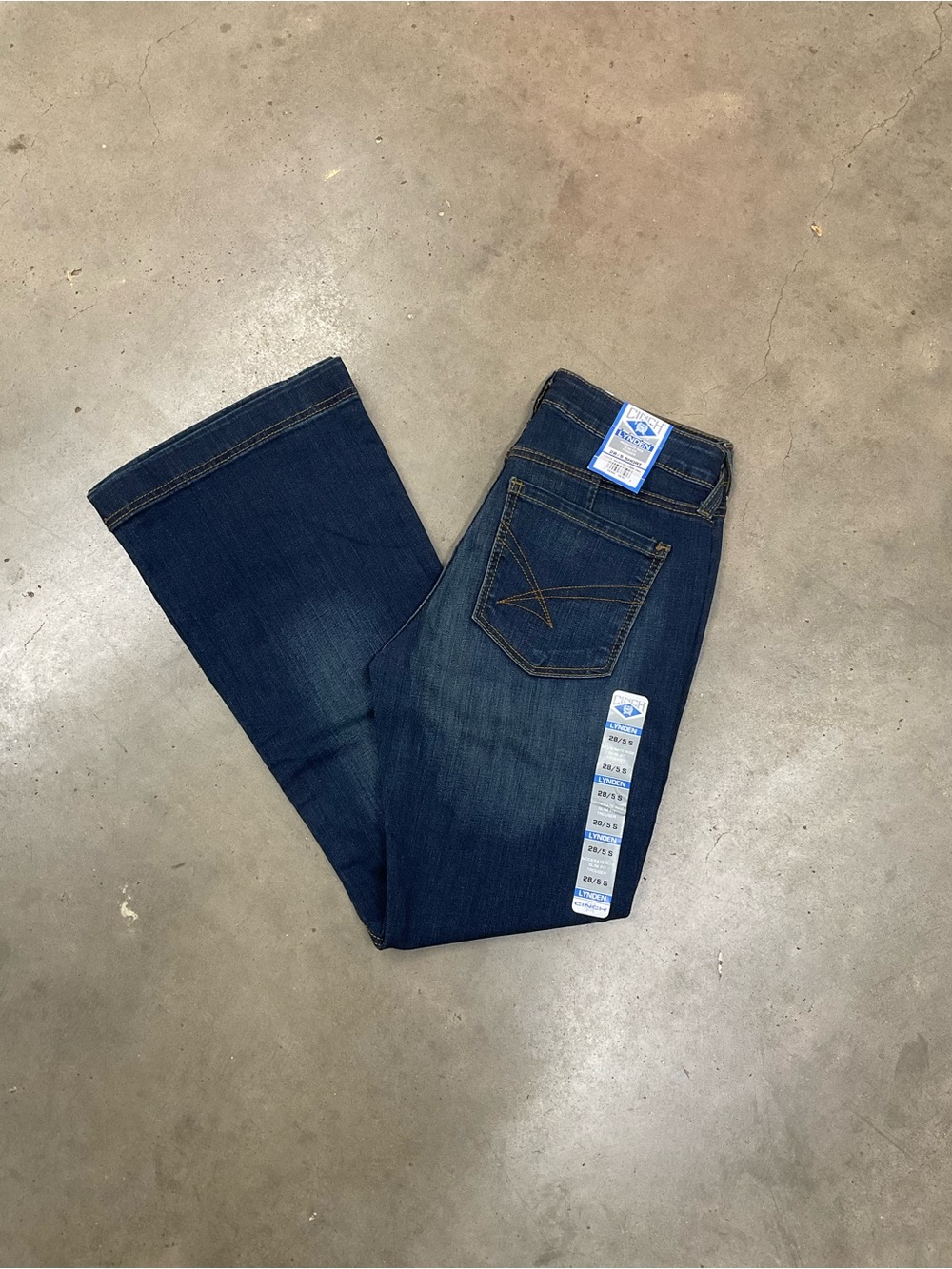 Cinch Women's Dark Blue Wide Leg Flare Jeans